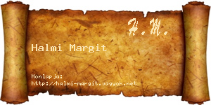 Halmi Margit névjegykártya
